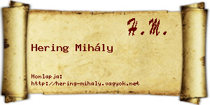 Hering Mihály névjegykártya